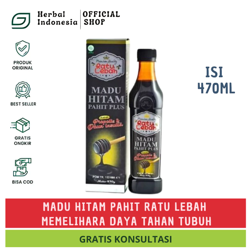 Ratu Lebah Madu Hitam Pahit Plus 2