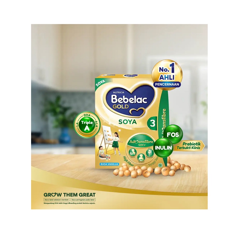 Nutricia Indonesia Sejahtera Bebelac Gold Soya 3 Vanila