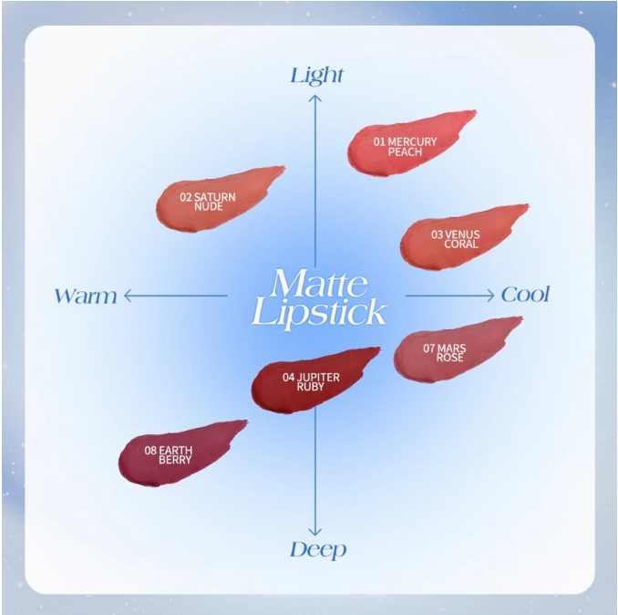 HEBE Beauty Style Barenbliss No Gravity Transferproof Matte Lipstick 04 Jupiter Ruby