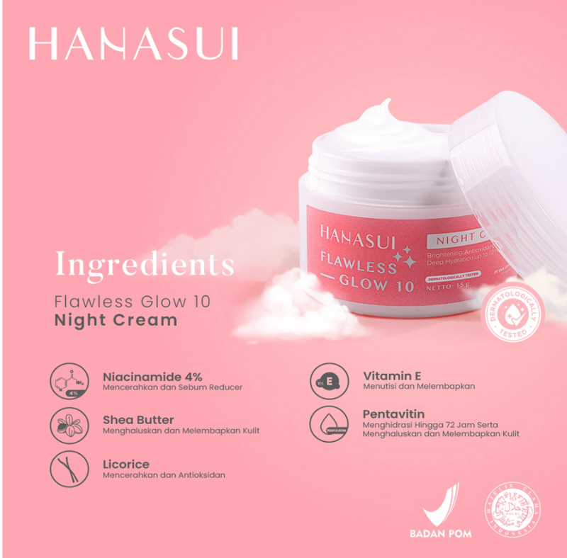 Hanasui Flawless Glow 10 Night Cream
