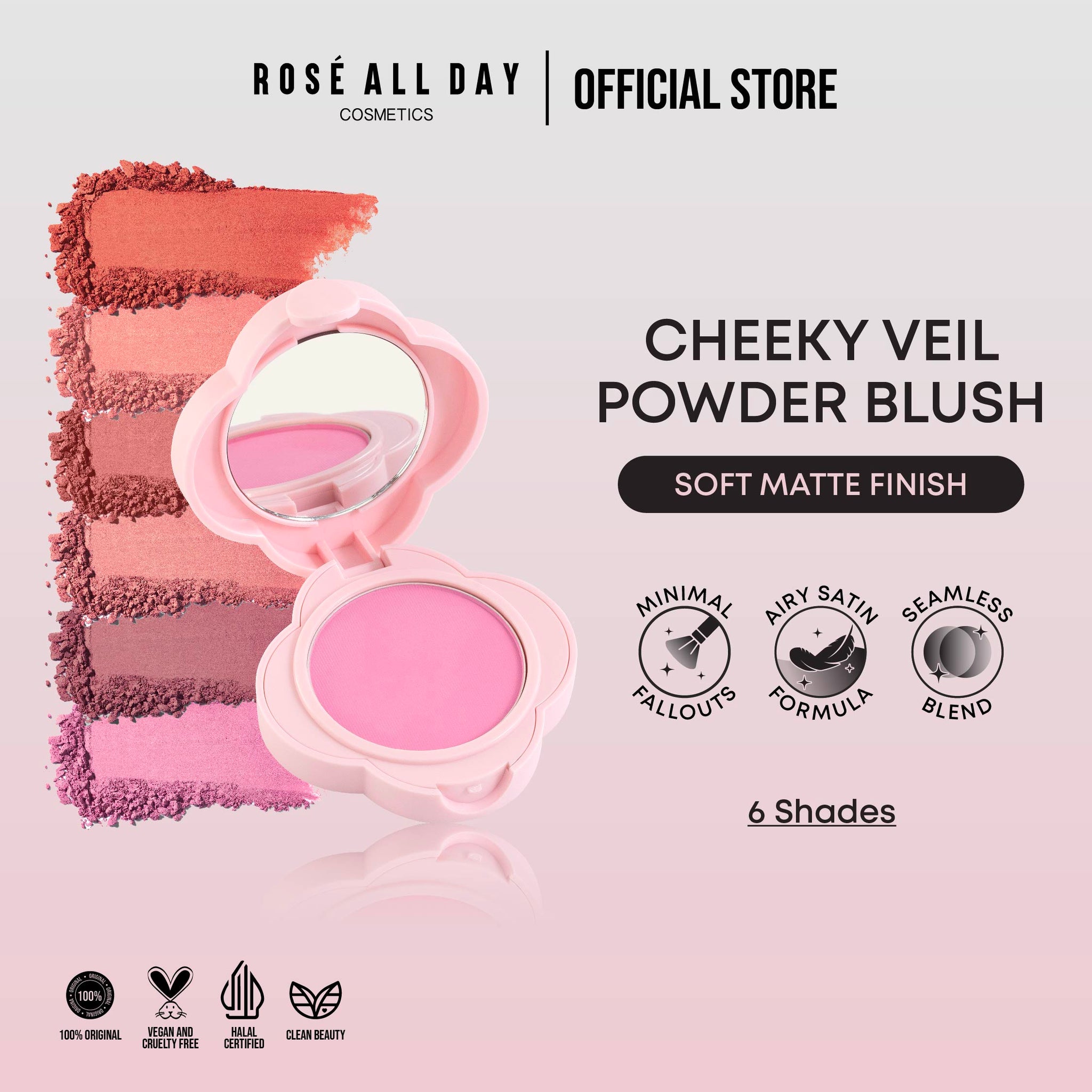 Rosé All Day  Cheeky Veil Powder Blush