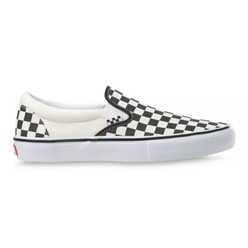 Checkerboard Skate Slip-On - Black/Off White 1