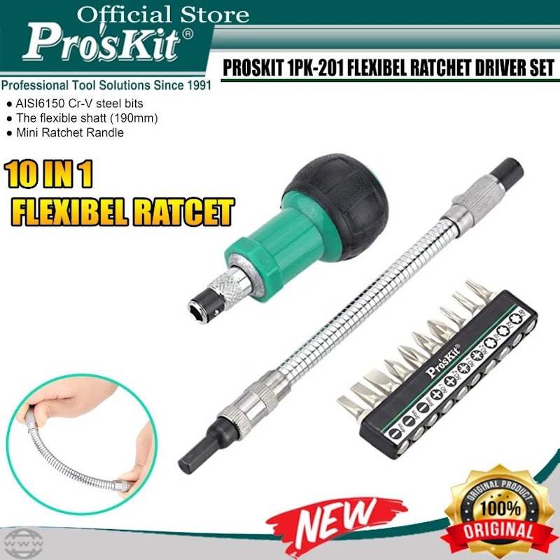 Proskit Flexible Ratchet Driver Set 3