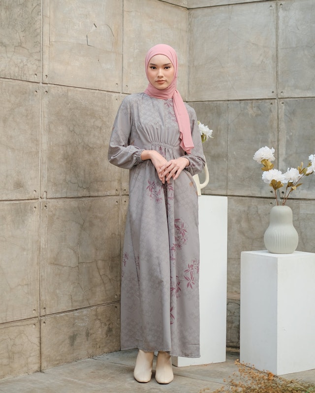 ZM Zaskia Mecca Gyan Grey Gamis 3