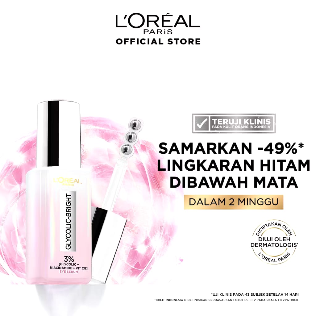 L’Oréal L’Oréal Paris Glycolic Bright 3% [Glycolic + Niacinamide + Vit CG] Eye Serum
