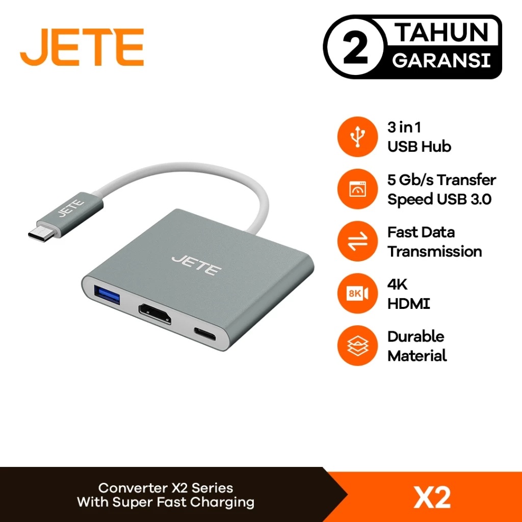 JETE 3-Port Type-C Hub 4