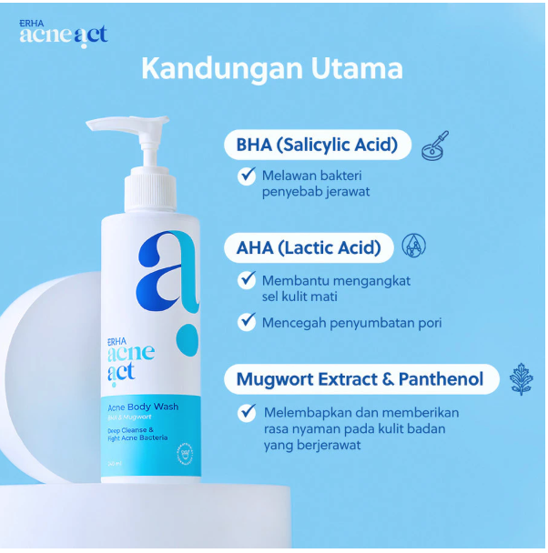 ERHA Clinic Indonesia ERHA Acneact Acne Body Wash