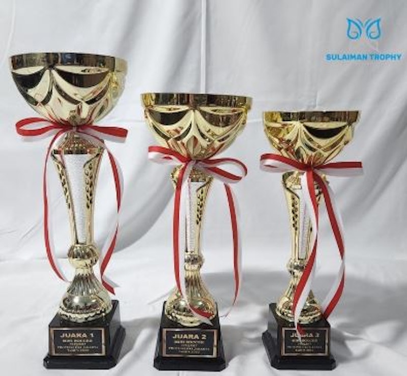 Piala Trophy Cup Logam Kuningan Metal Set 3