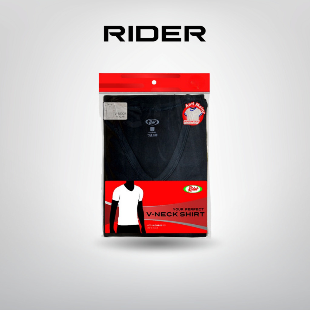 Mulia Knitting Factory Rider Kaos Dalam Pria V-Neck R222BWH