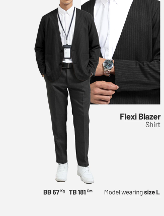  Schouten Flexi Blazer Stripe Black