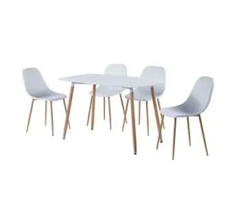 MAEVE DINING SET (1+4) WHITE (S/2) 2