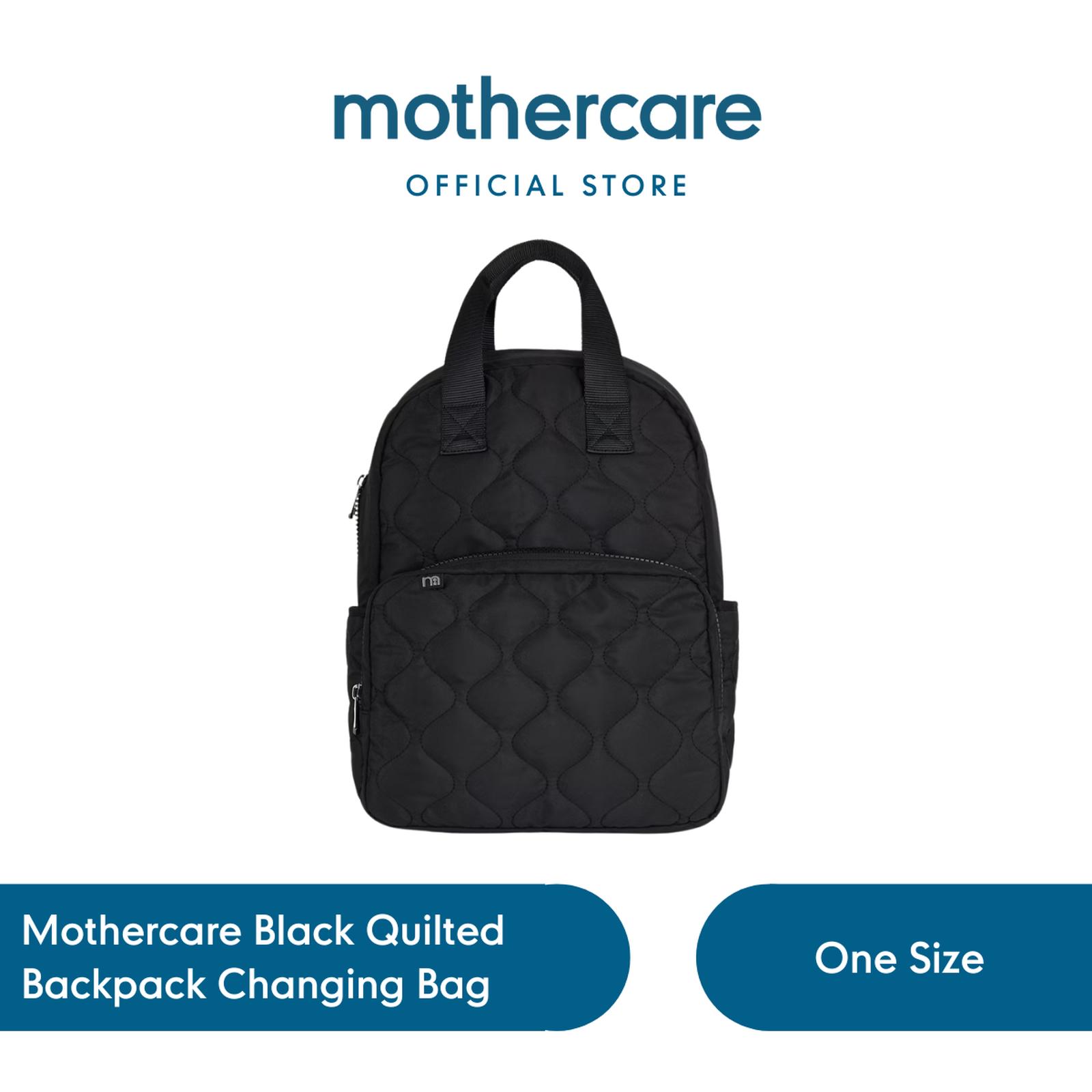 Mothercare Black Quilted Backpack Changing Bag 5