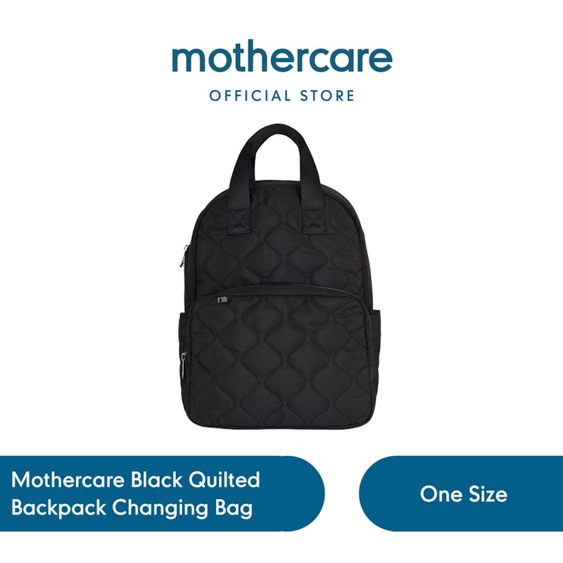 Mothercare Black Quilted Backpack Changing Bag 5