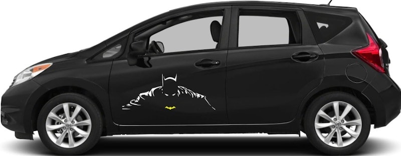 Stiker Mobil Siluet Batman 4