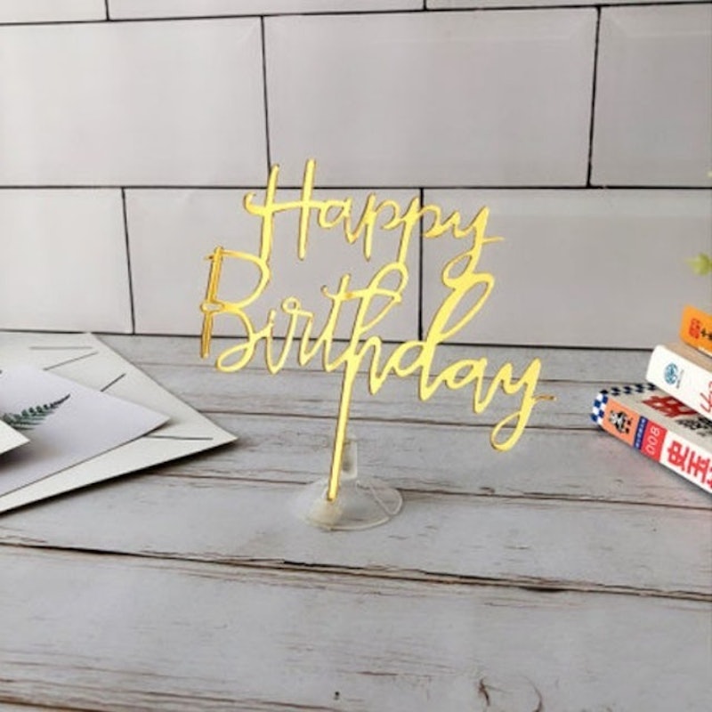 Cake Topper Acrylic Happy Birthday 2