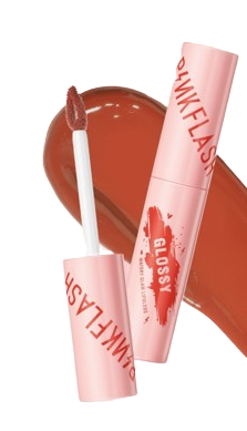 PINKFLASH ｜ Watery Glam Lip Gloss OR01 Bare Orange
