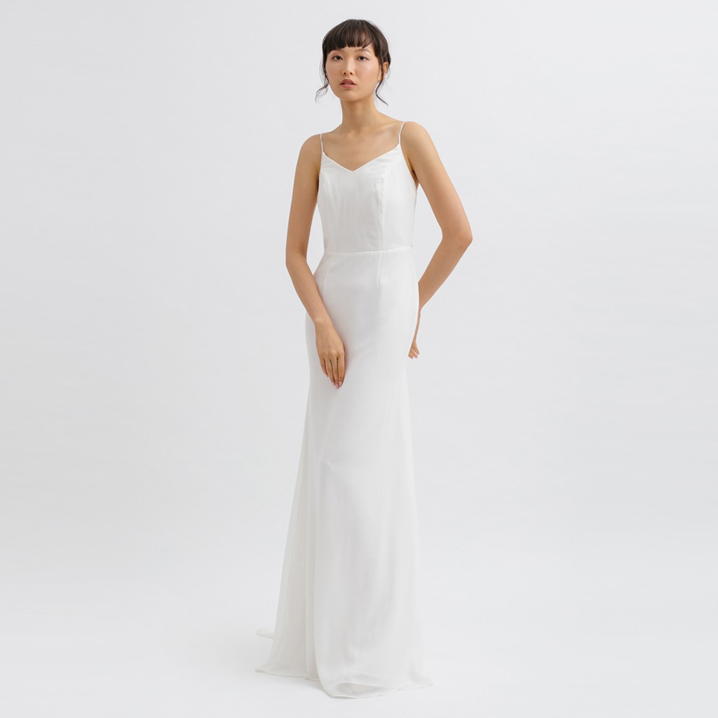 Cloth Inc V Neck Backless Tied Maxi Dress