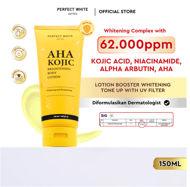 PERFECT WHITE AHA Kojic Brightening Body Lotion 2