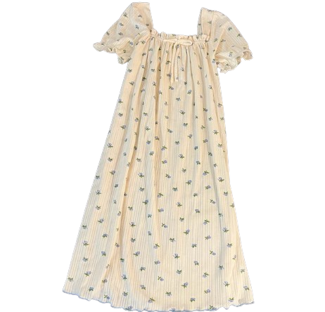 Uninice Baju Tidur Longgar Lengan Pendek Renda