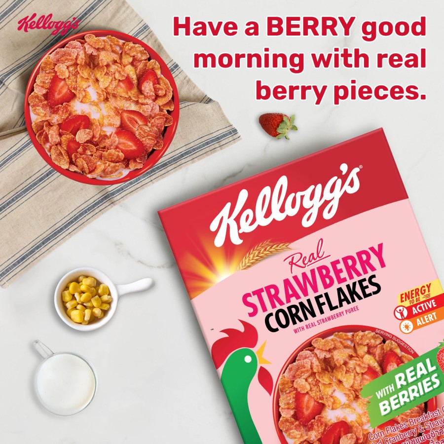 Kellanova Kellogg's Strawberry Corn Flakes