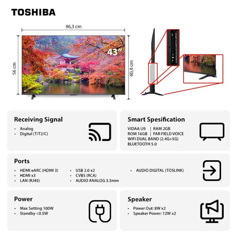 Toshiba 43" Quantum Dot Color 4K TV 5