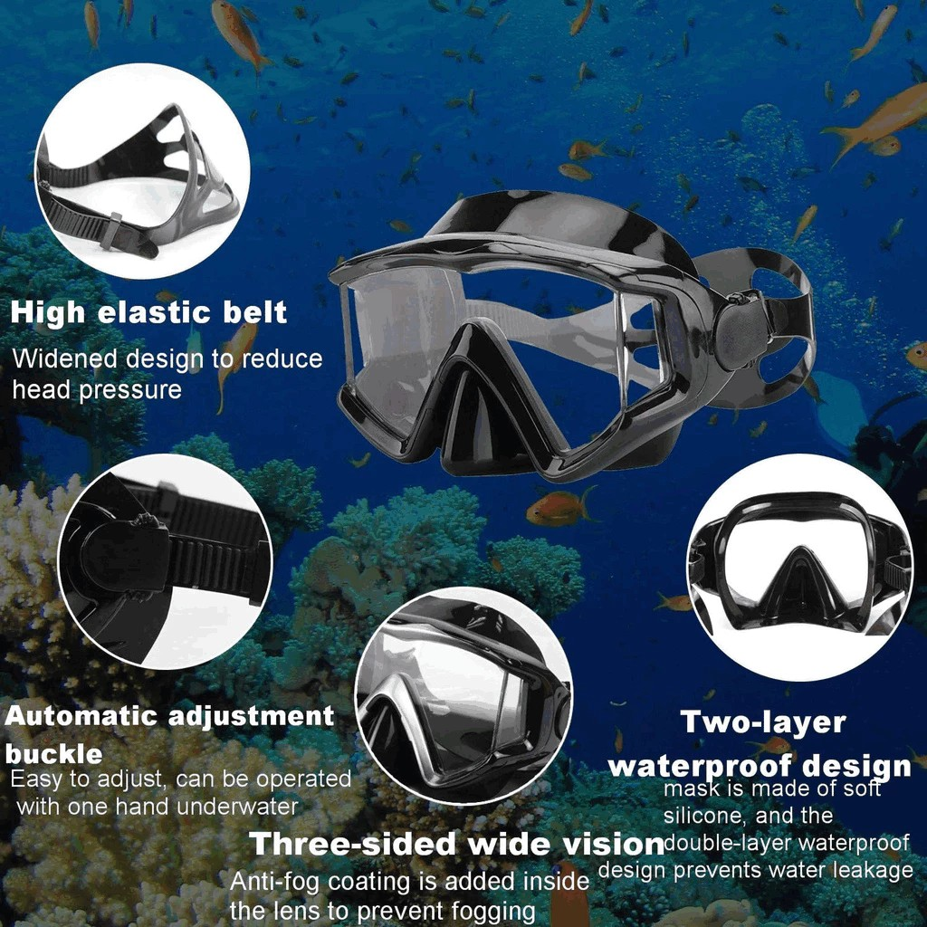  PREFERRED Kacamata Renang Snorkeling PVC