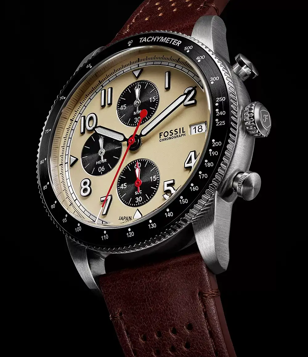 Sport Tourer Chronograph Brown Leather Watch 2