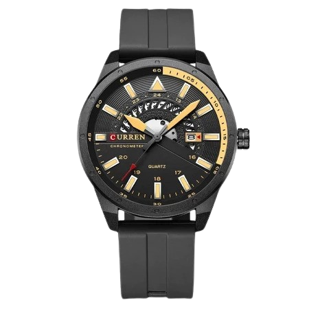 Curren Original Brand Rubber Straps Wrist Watch for Men   8421