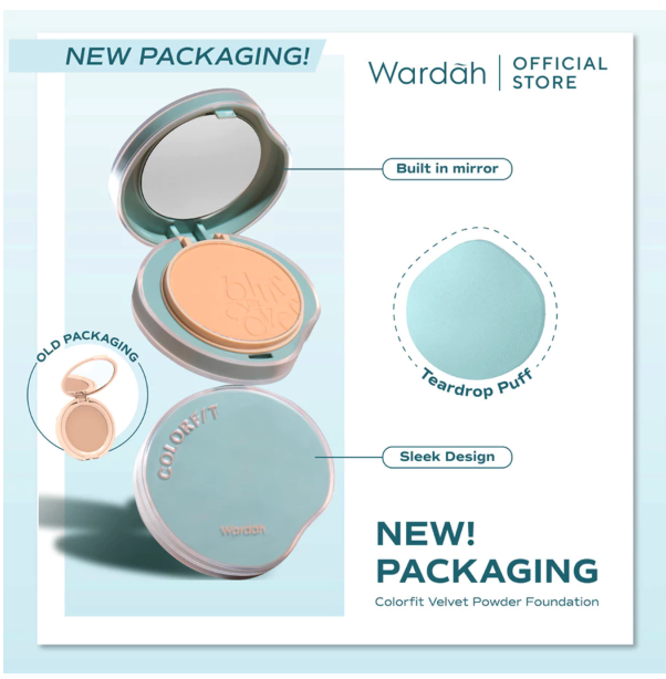 Paragon Technology and Innovation Wardah Colorfit Velvet Powder Foundation 52N Almond