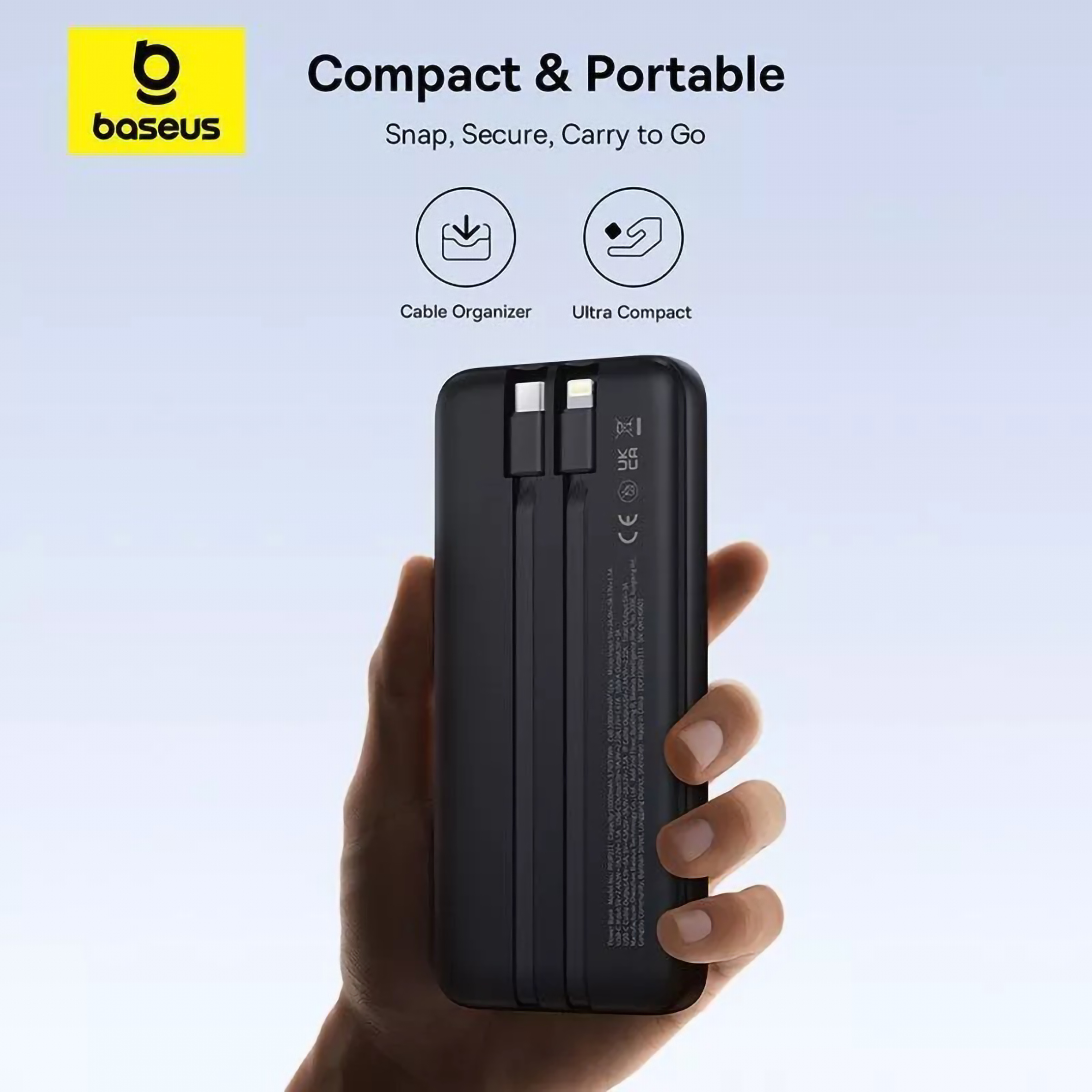 Shenzhen Baseus Technology Baseus Lipow Dual-Cable Power Bank with Digital Display 10000mAh 22.5W PPJP311