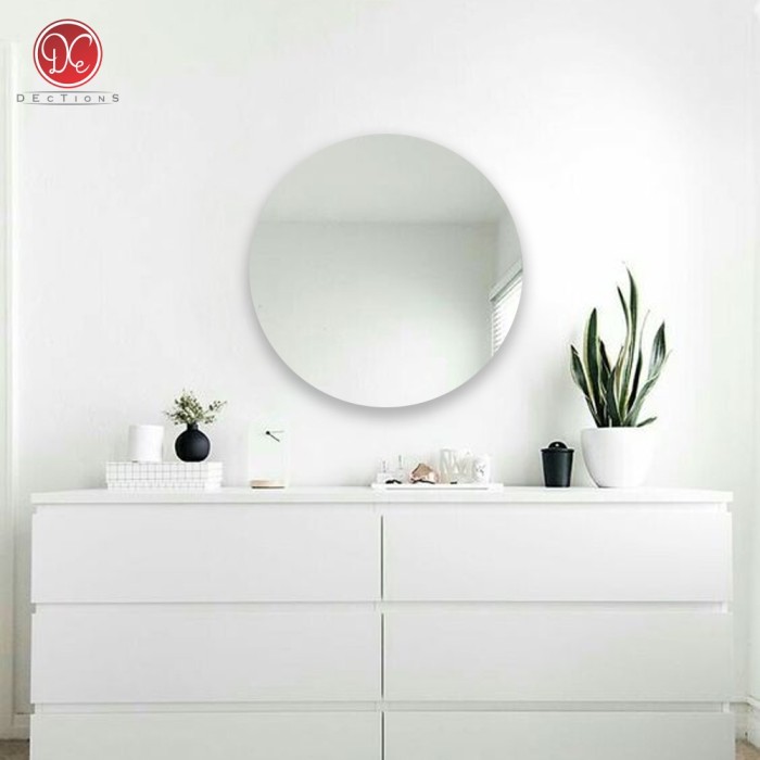 Dections Aesthetic Round Mirror Frameless