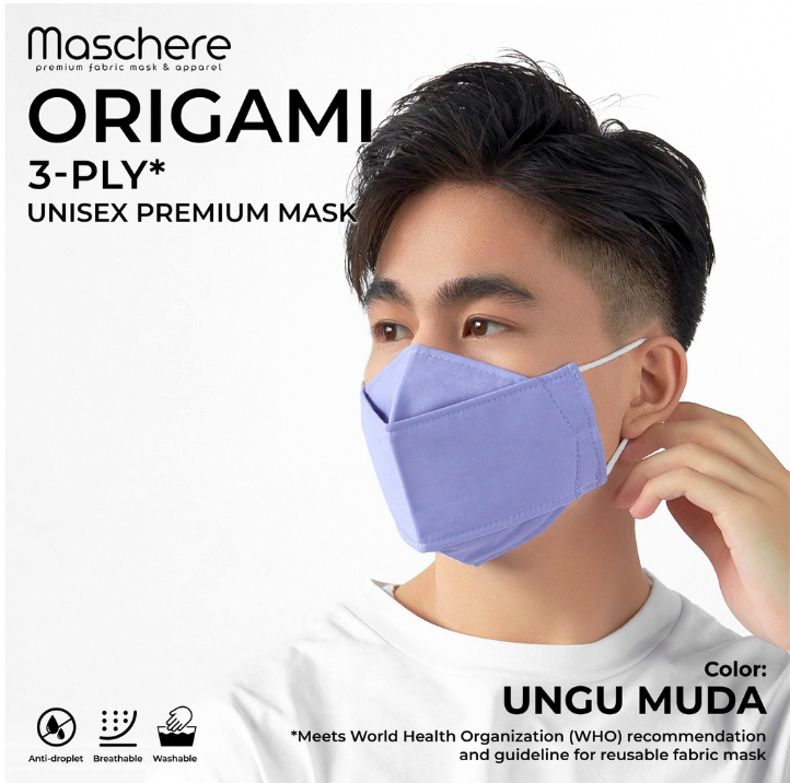 Masker Kain 3-Ply Model Origami 4