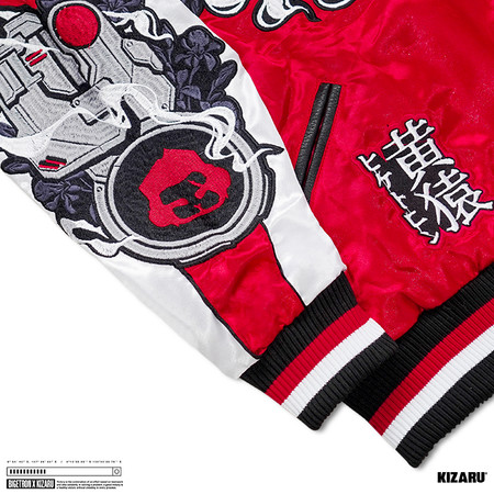 Kizaru Kusuma Cipta  KIZARU X BIGETRON Jaket Sukajan Red Ronin