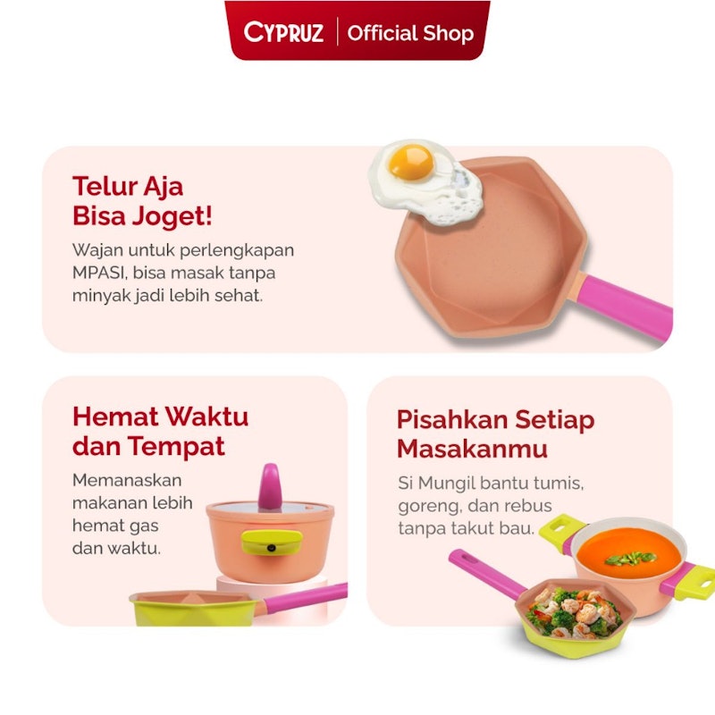 Cypruz Cookware Set Baby Collection 3
