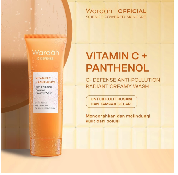 Paragon Technology and Innovation Wardah C-defense Vitamin C + Panthenol Anti-Pollution Radiant Creamy Wash