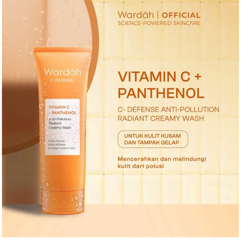C-defense Vitamin C + Panthenol Anti-Pollution Radiant Creamy Wash 2