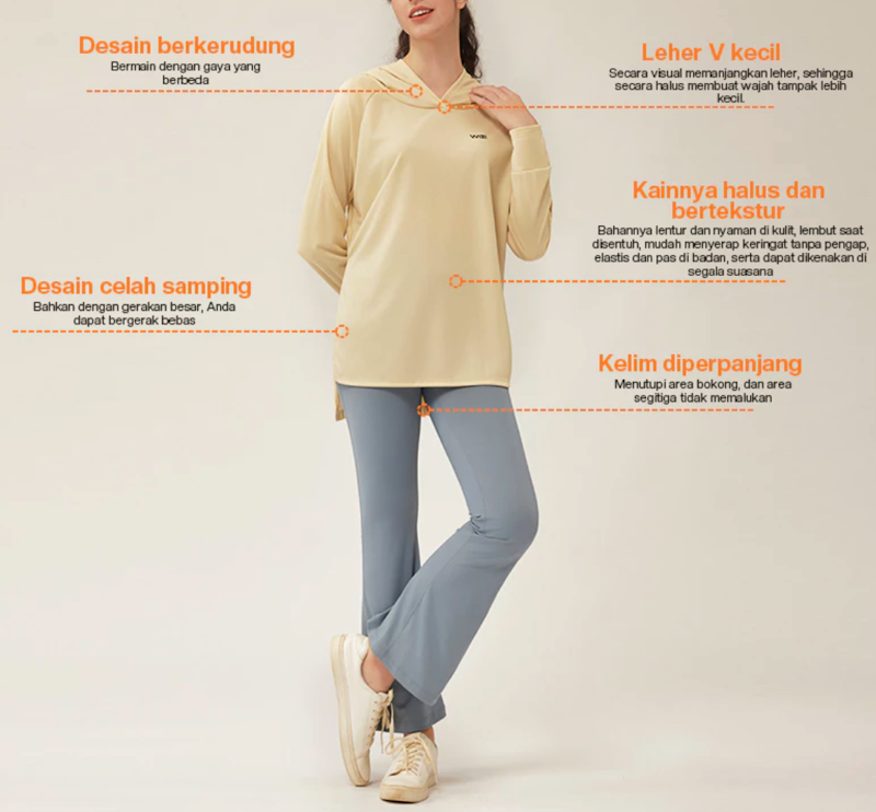 WiZi Atasan Olahraga Wanita Sport Hoodie 7