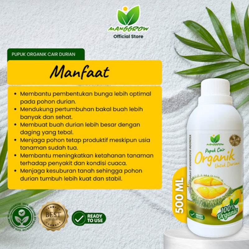 Manggrow Pupuk Organik Cair Durian 500 ml 4