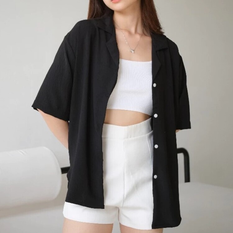 SVN GROUP Sagi Havana Oversized Shirt