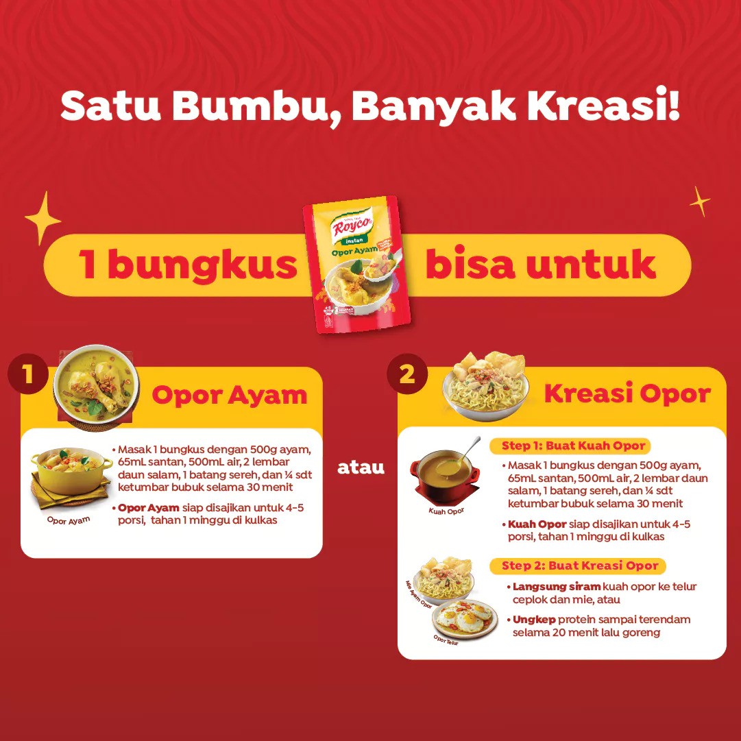 UNILEVER Indonesia Royco Bumbu Siap Pakai untuk Opor Ayam