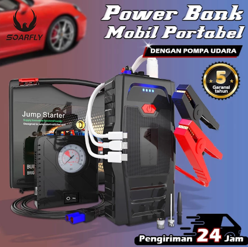 Soarfly Jump Starter Full Set with Pump 2