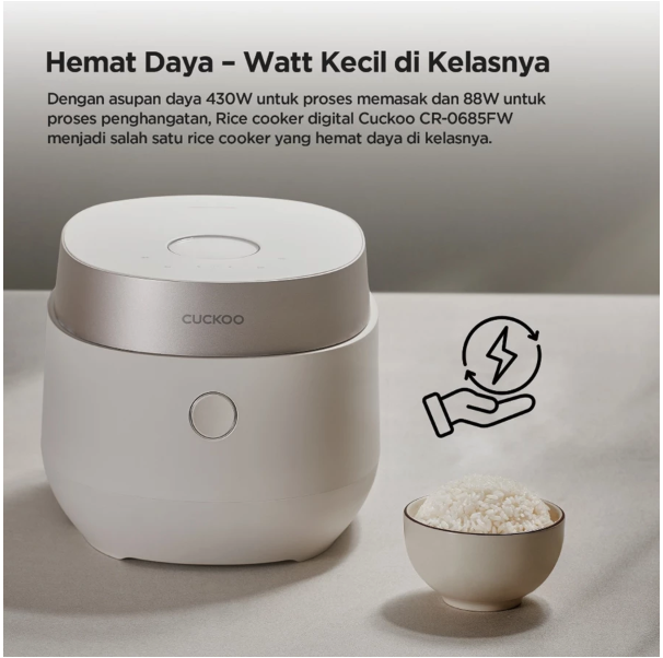 Cuckoo Global Indonesia CUCKOO Digital Rice Cooker 1L  CR-0685FW