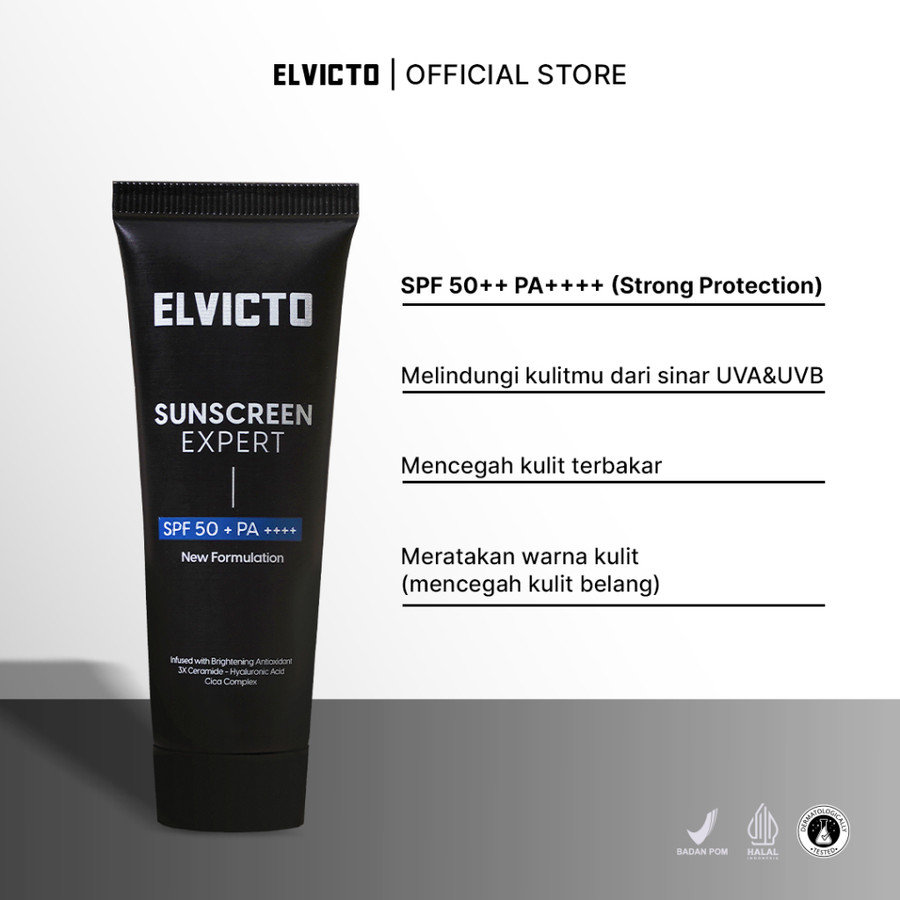 Gizi Indonesia ELVICTO Paket Expert Deep Bright Facial Wash Sunscreen