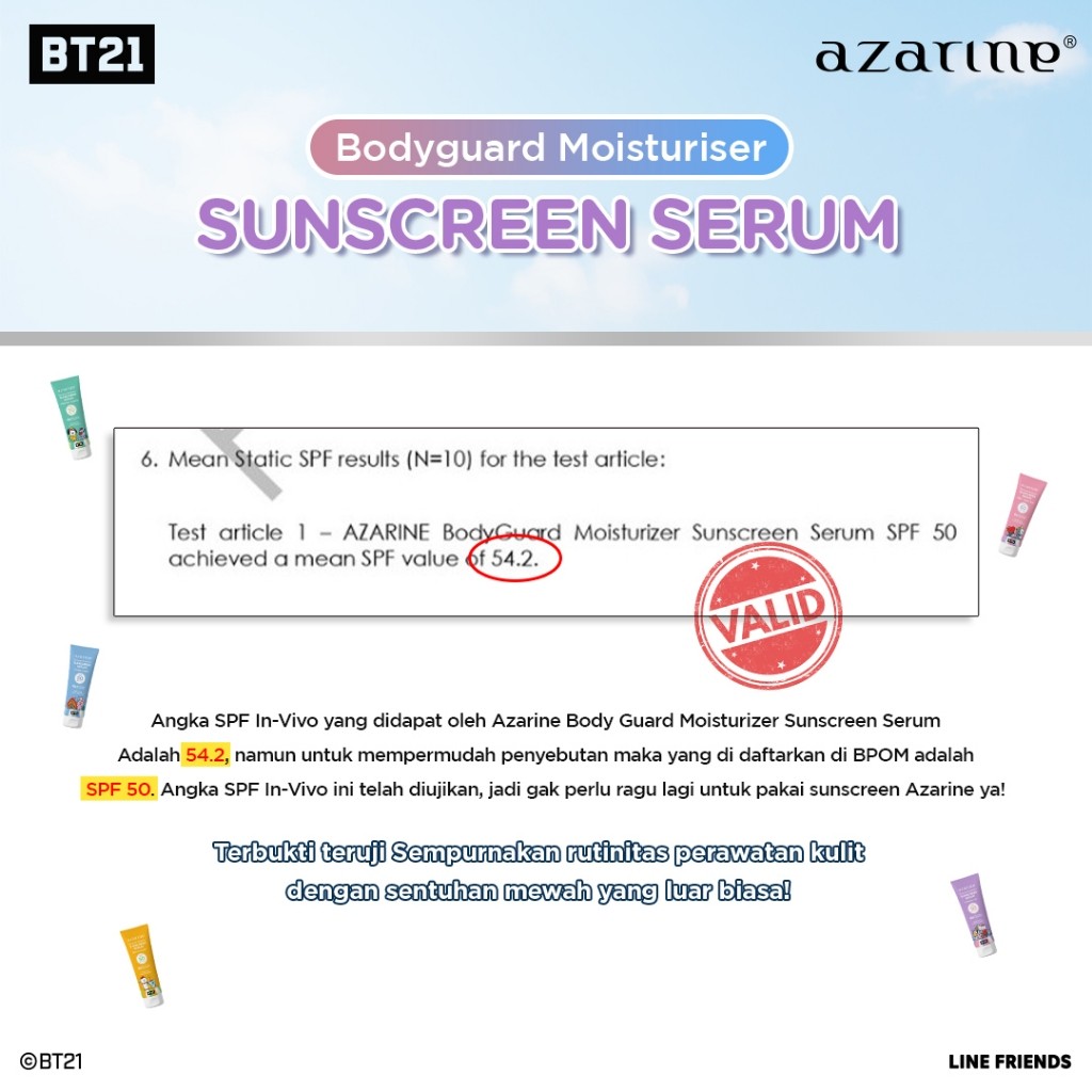 Wahana Kosmetika Indonesia Azarine® Bodyguard Moisturizer Sunscreen Serum Magical Luv