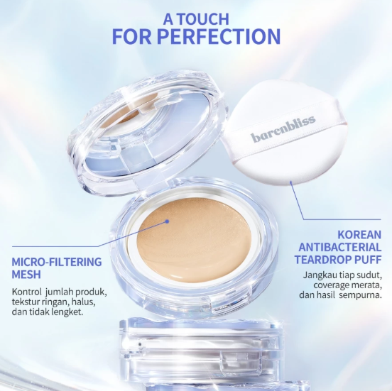 HEBE Beauty Style Barenbliss Bloomdew Moonlight Dewy Mesh Cushion LW1 Bluebell 