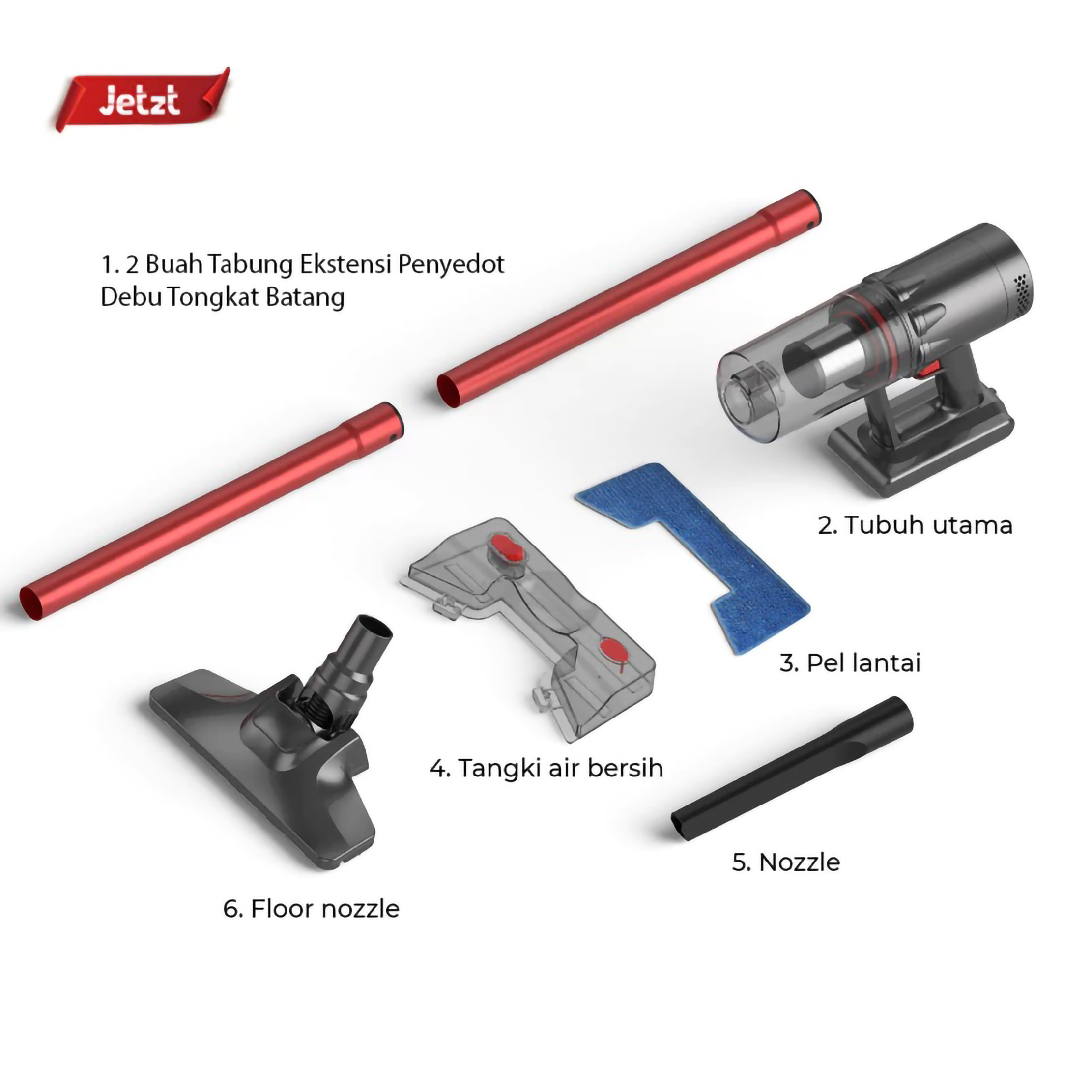 JETZT 2 in 1 Flexiclean Cordless Vacuum XS23 Pro