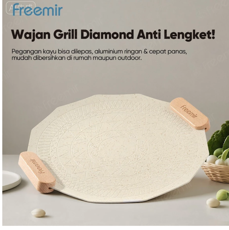 Freemir Grill Pan Anti Lengket 30cm Beige Capitan 3