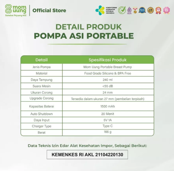 Ibu Anak Sukses Mom Uung Portable Breast Pump