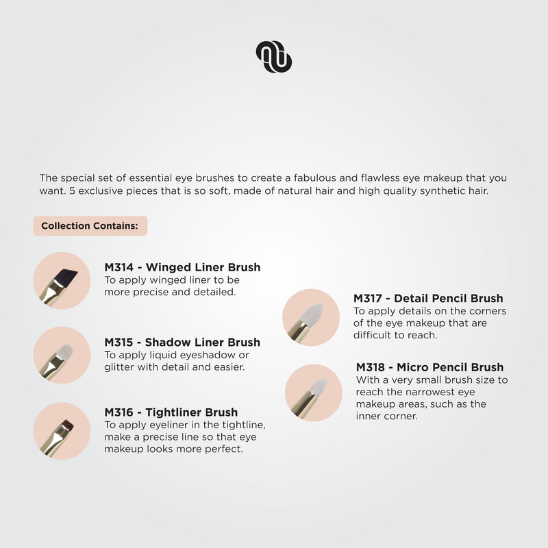 MUAQ X JANUARY CHRISTY Detail Eye Brush Set 4