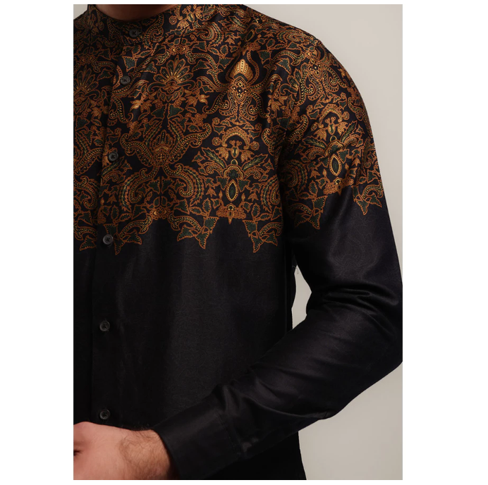 Mega Perintis MOC Kemeja Koko Slim Fit Vikrana Black